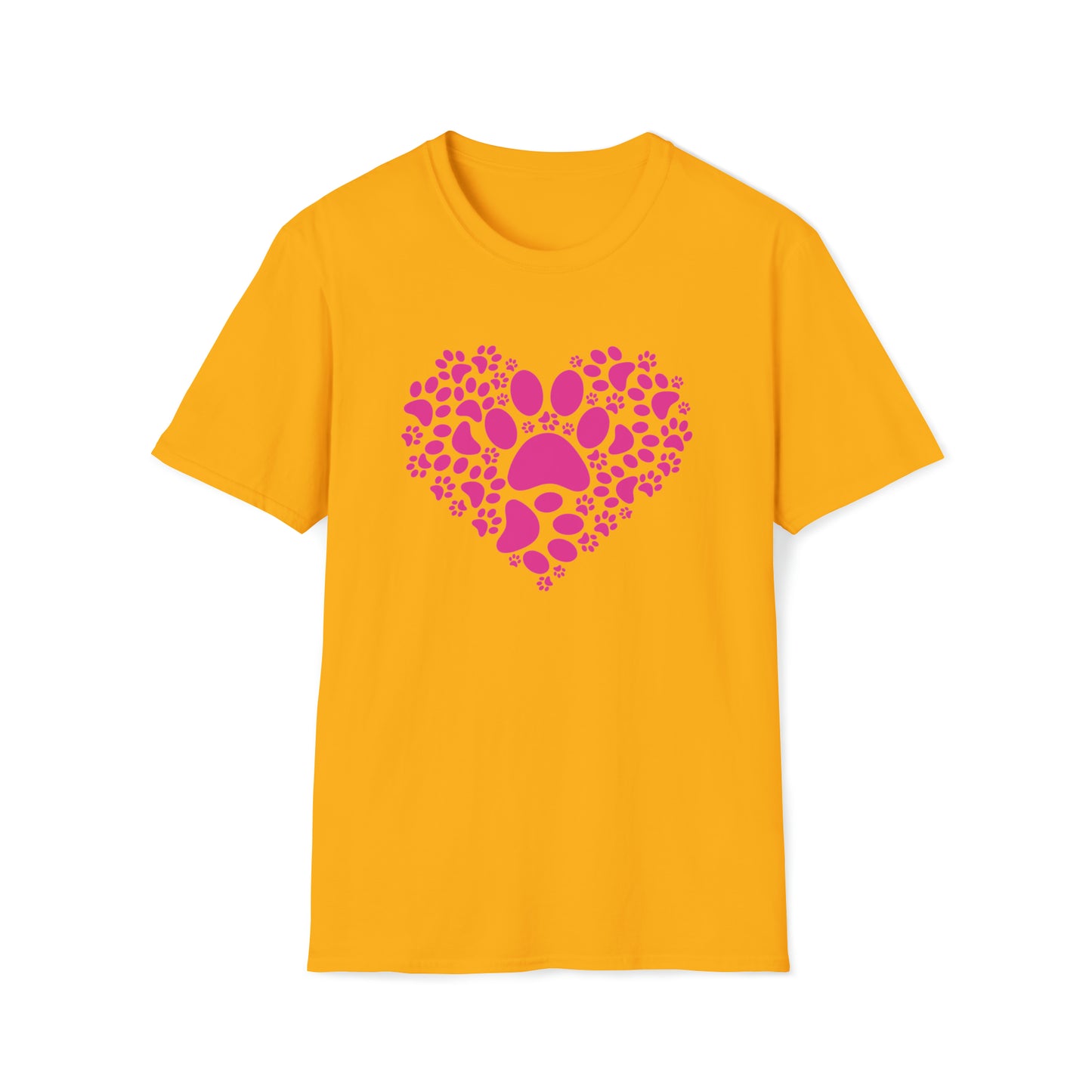 Hearts & Paws - pink - Unisex Softstyle T-Shirt