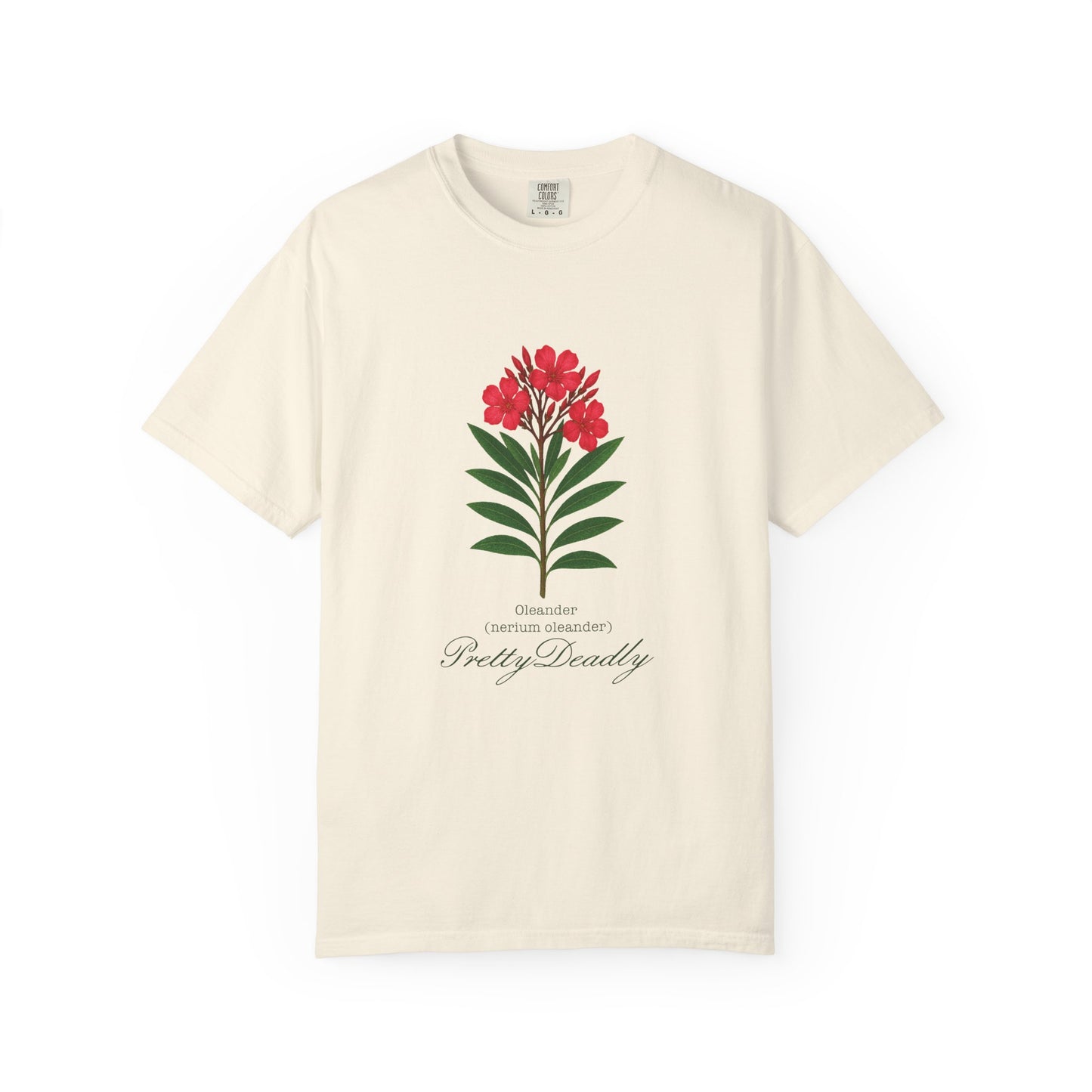 "Pretty Deadly" Oleander Unisex T-Shirt | Pretty Deadly Floral Tee, Summer Vibes, Casual Style, Gift for Plant Lovers, Eco-Friendly Fashion