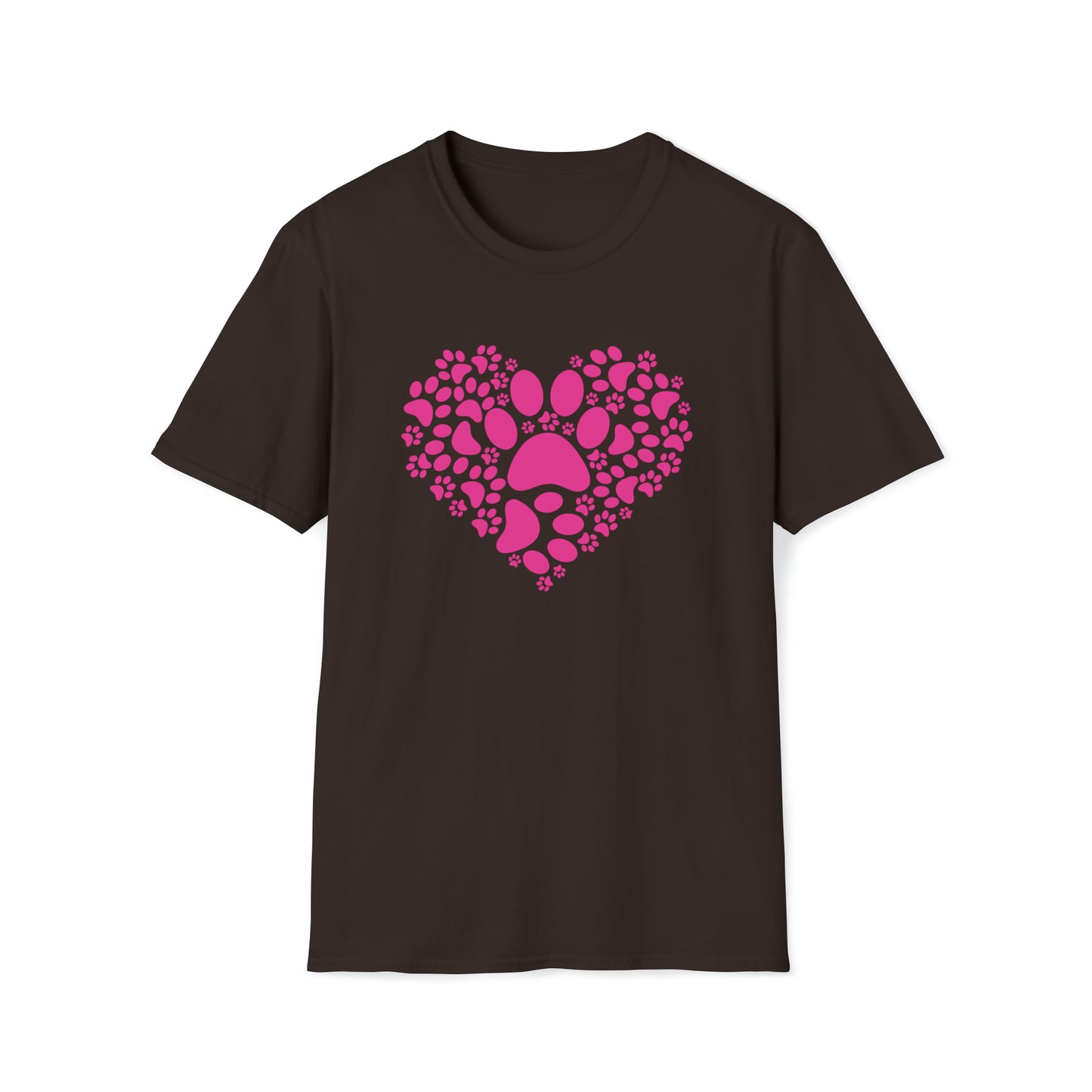 Hearts & Paws - pink - Unisex Softstyle T-Shirt