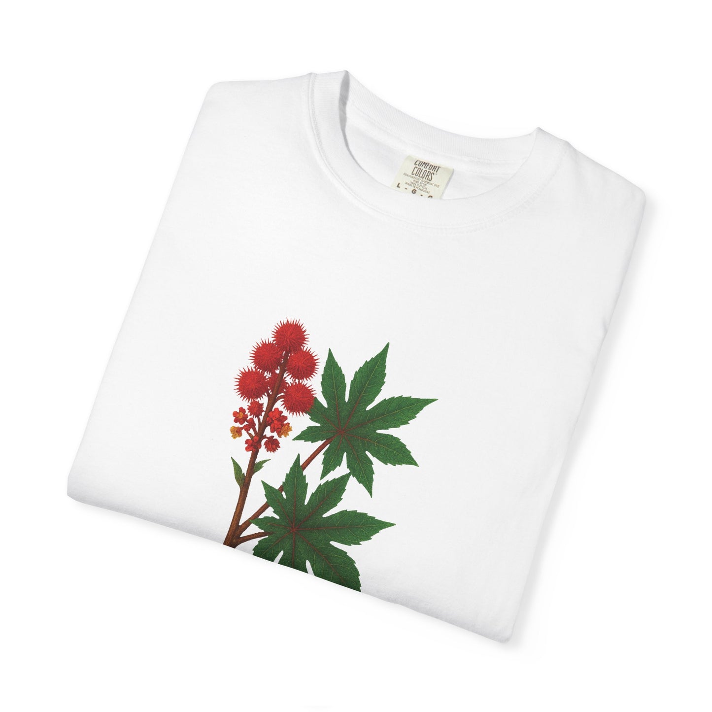 "I'm Toxic" - Castor Bean Botanical Design T-Shirt - Nature Lover Gift, Plant Enthusiast Apparel, Casual Wear, Earth Day, Eco-Friendly Clothing