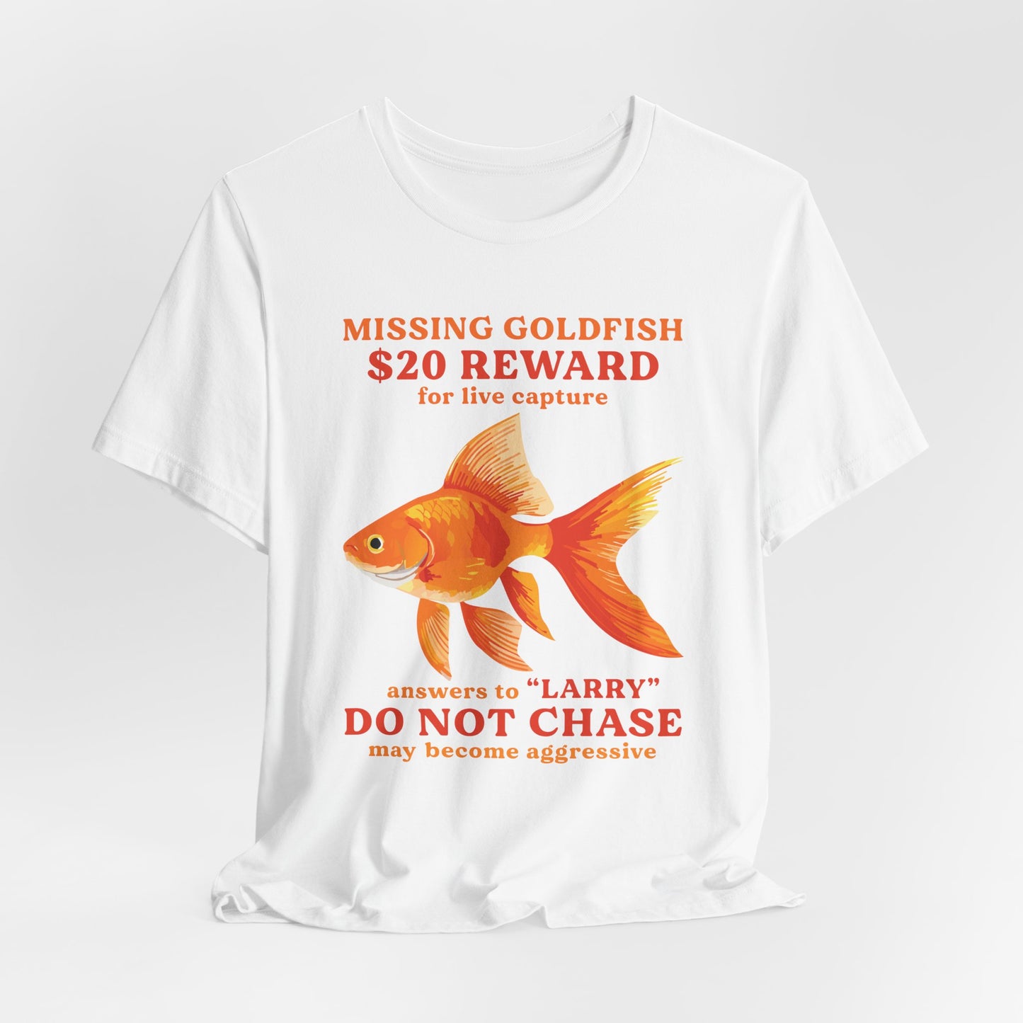 Missing Goldfish Tee, Funny Pet Loss Shirt, Unisex Comedy T-Shirt, Gift for Fish Lovers, Unique Animal Humor Apparel