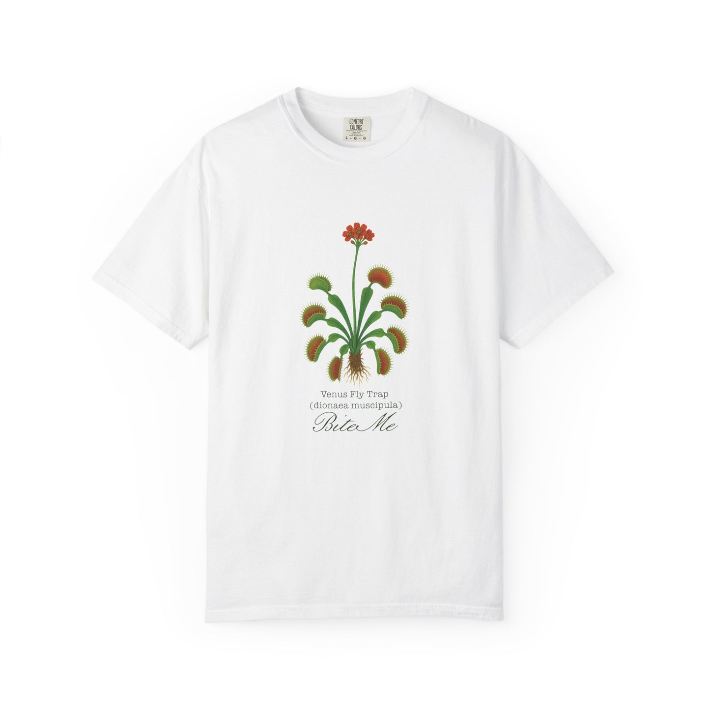 "Bite Me" - Venus Flytrap (dionaea muscipula) Unisex T-Shirt for Nature Lovers, Casual Style Tee, Gift for Gardening Enthusiasts, Summer Fashion, Eco-Friendly Wear