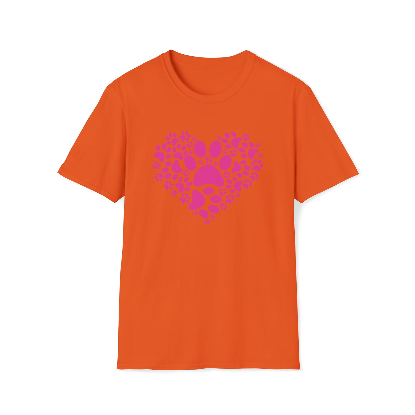 Hearts & Paws - pink - Unisex Softstyle T-Shirt