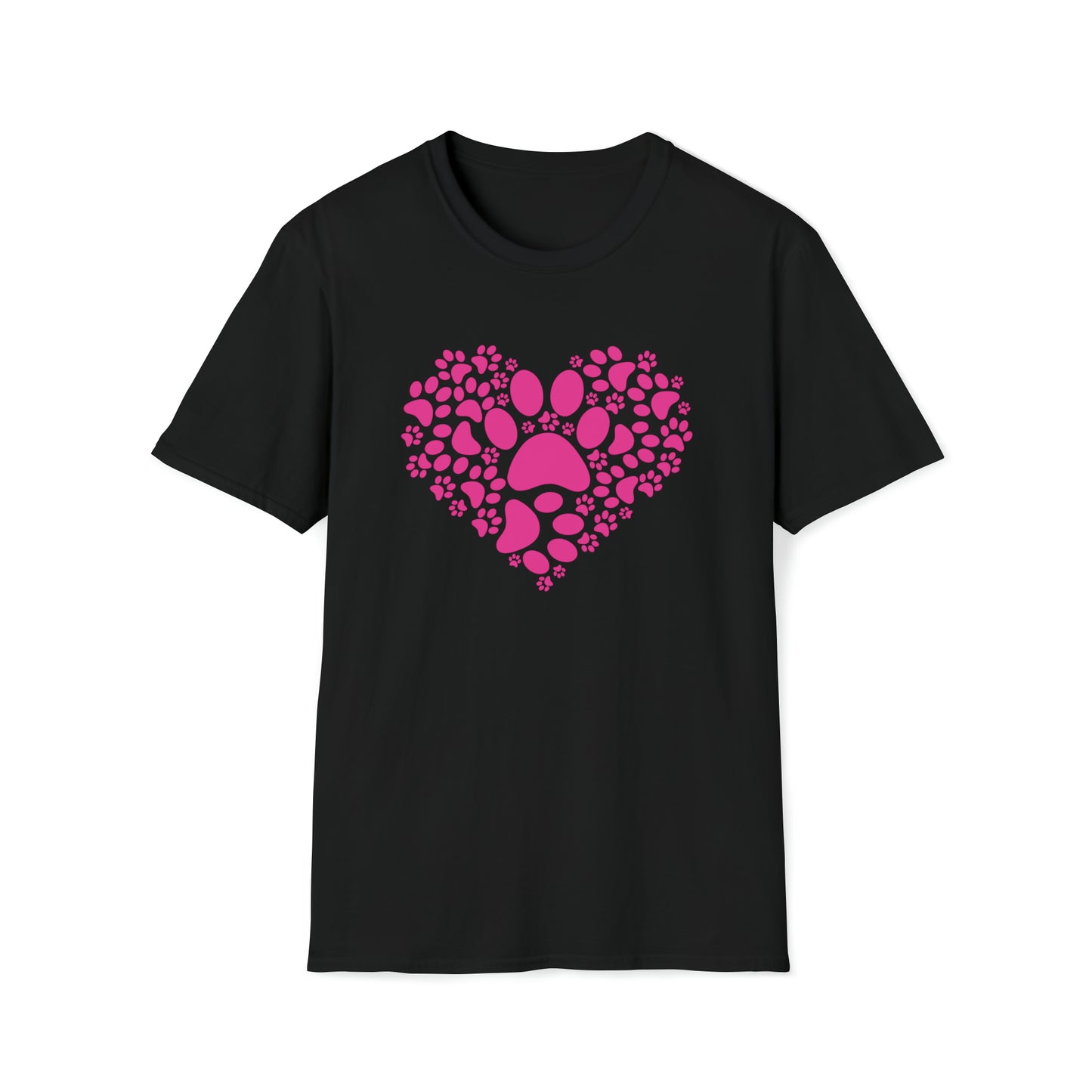 Hearts & Paws - pink - Unisex Softstyle T-Shirt