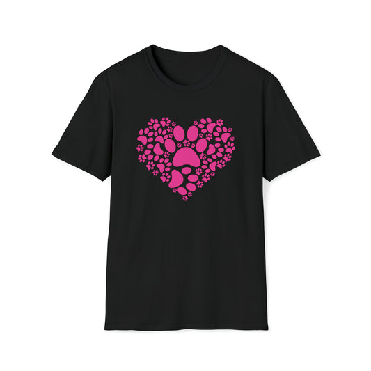 Hearts & Paws - pink - Unisex Softstyle T-Shirt