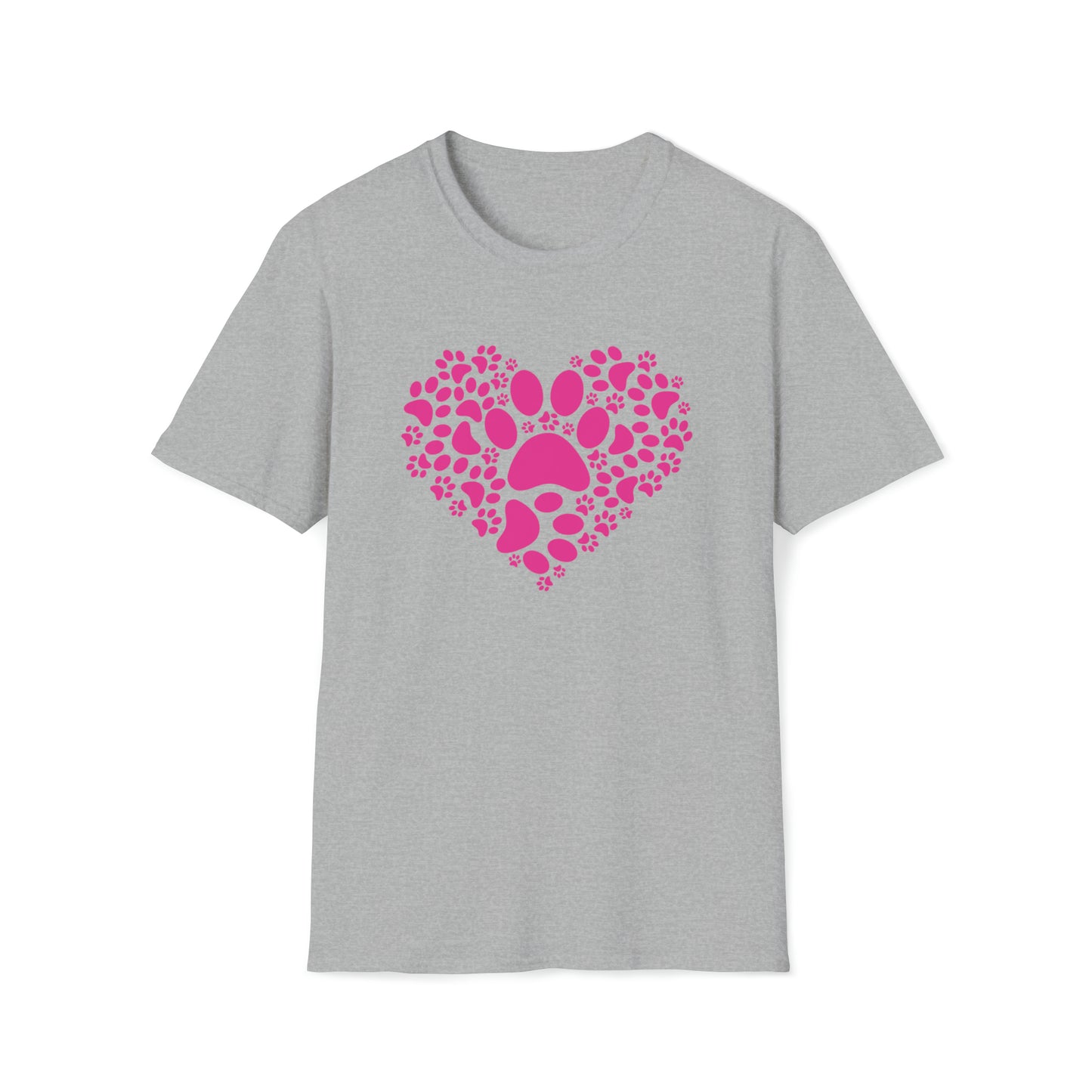 Hearts & Paws - pink - Unisex Softstyle T-Shirt