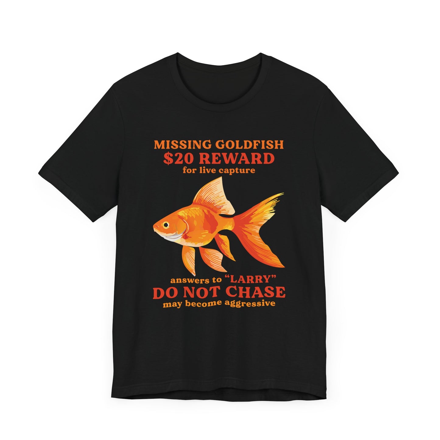 Missing Goldfish Tee, Funny Pet Loss Shirt, Unisex Comedy T-Shirt, Gift for Fish Lovers, Unique Animal Humor Apparel