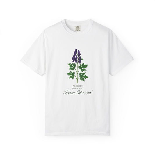 "Team Edward," Wolfsbane - Unisex T-Shirt, Twilight Inspired, Vintage Floral Tee, Eco-Friendly Apparel, Casual Daily Wear, Birthday Present