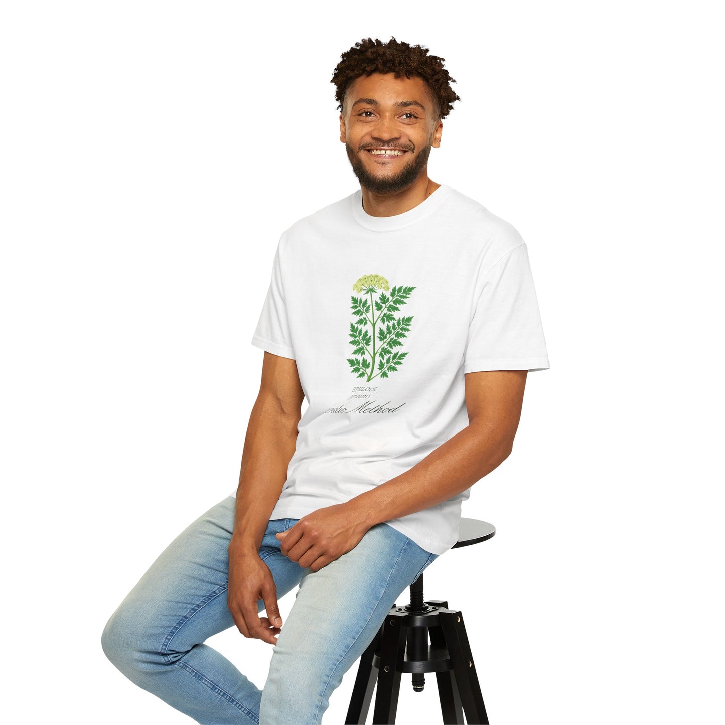 "Socratic Method," Hemlock - Botanical Design Unisex T-Shirt, Gift for Sassy Gardeners, Casual Wear, Eco-friendly Apparel