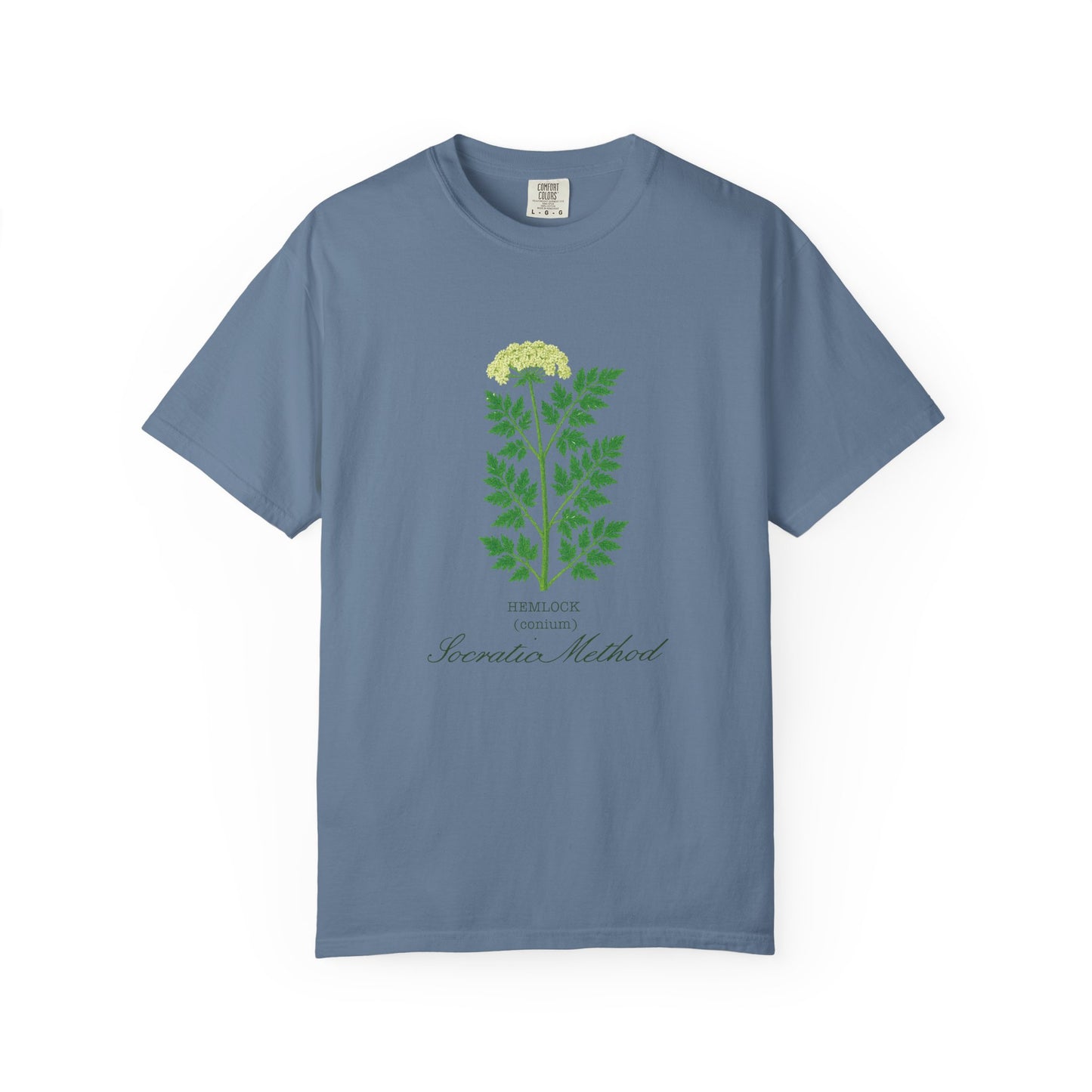 "Socratic Method," Hemlock - Botanical Design Unisex T-Shirt, Gift for Sassy Gardeners, Casual Wear, Eco-friendly Apparel