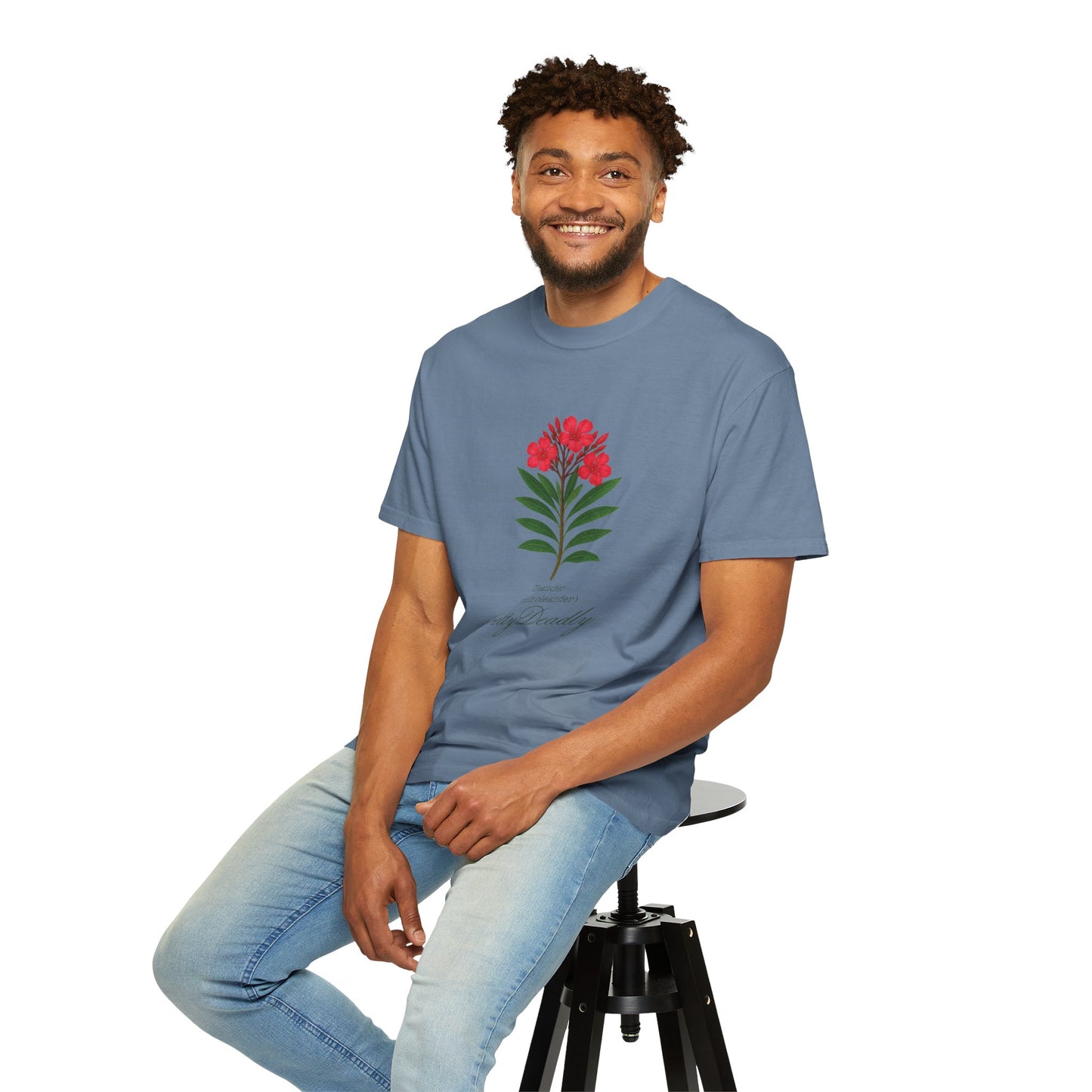 "Pretty Deadly" Oleander Unisex T-Shirt | Pretty Deadly Floral Tee, Summer Vibes, Casual Style, Gift for Plant Lovers, Eco-Friendly Fashion