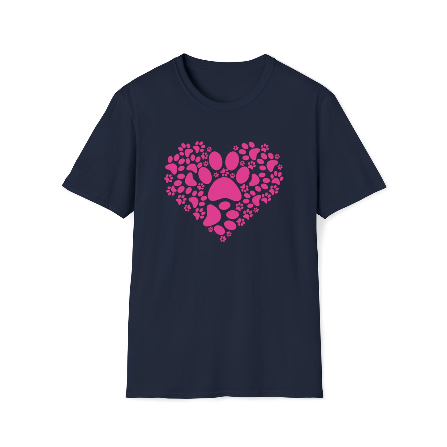 Hearts & Paws - pink - Unisex Softstyle T-Shirt