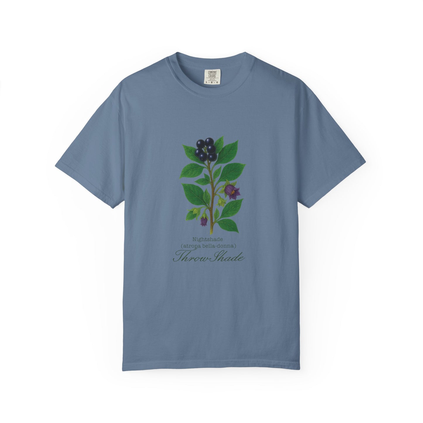 "Throw Shade" - Nightshade - Floral Nature T-Shirt, Botanical Tee, Gift for Plant Lovers, Eco-Friendly Tee, Summer Fashion, Garden Party Shirt