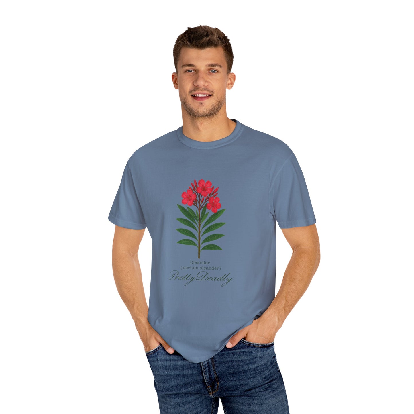 "Pretty Deadly" Oleander Unisex T-Shirt | Pretty Deadly Floral Tee, Summer Vibes, Casual Style, Gift for Plant Lovers, Eco-Friendly Fashion