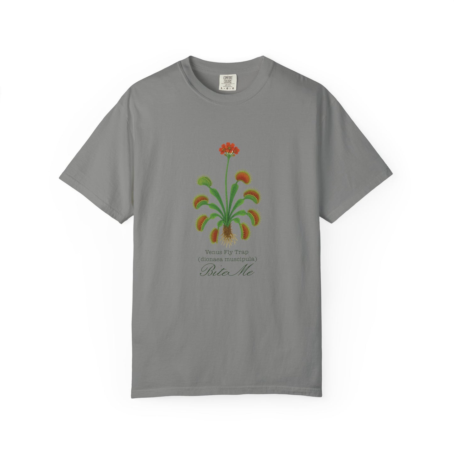 "Bite Me" - Venus Flytrap (dionaea muscipula) Unisex T-Shirt for Nature Lovers, Casual Style Tee, Gift for Gardening Enthusiasts, Summer Fashion, Eco-Friendly Wear