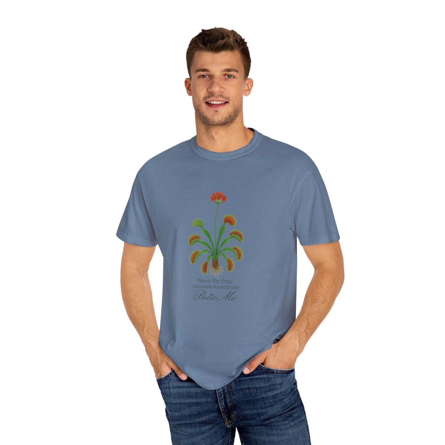 "Bite Me" - Venus Flytrap (dionaea muscipula) Unisex T-Shirt for Nature Lovers, Casual Style Tee, Gift for Gardening Enthusiasts, Summer Fashion, Eco-Friendly Wear
